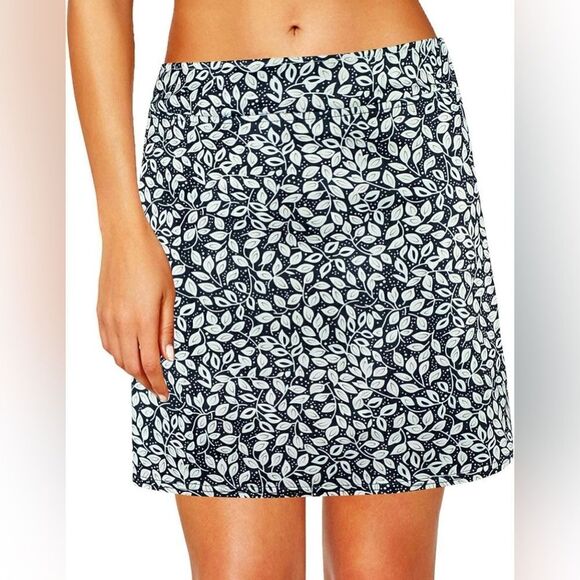 Oyamiki Active Athletic Skort Skirt Lightweight Gold Tennis Skirt Navy White M - Picture 1 of 13